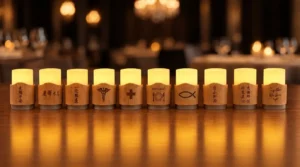 rechargeable-flameless-candle-custom-laser-engraved-beech-wood-pods Custom laser engraved logo on natural beech wood magnetic power pod for retail sampling and B2B bulk orders.