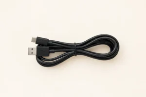 A 1.5m black USB-A to Type-C charging cable sold separately as an optional accessory for the rechargeable flameless candle system.